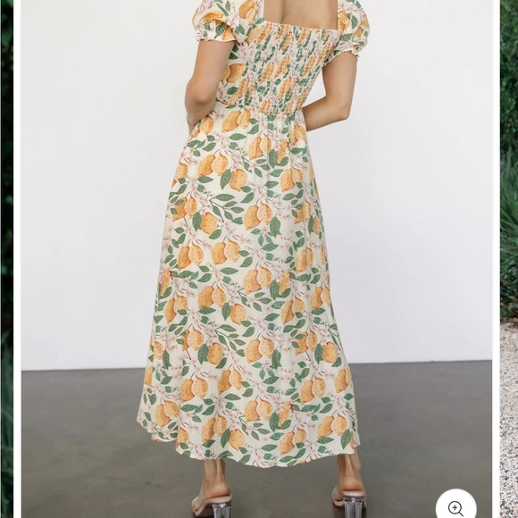 NWT Baltic Born Floral Midi Dress in Green and Orange - Picture 3 of 8